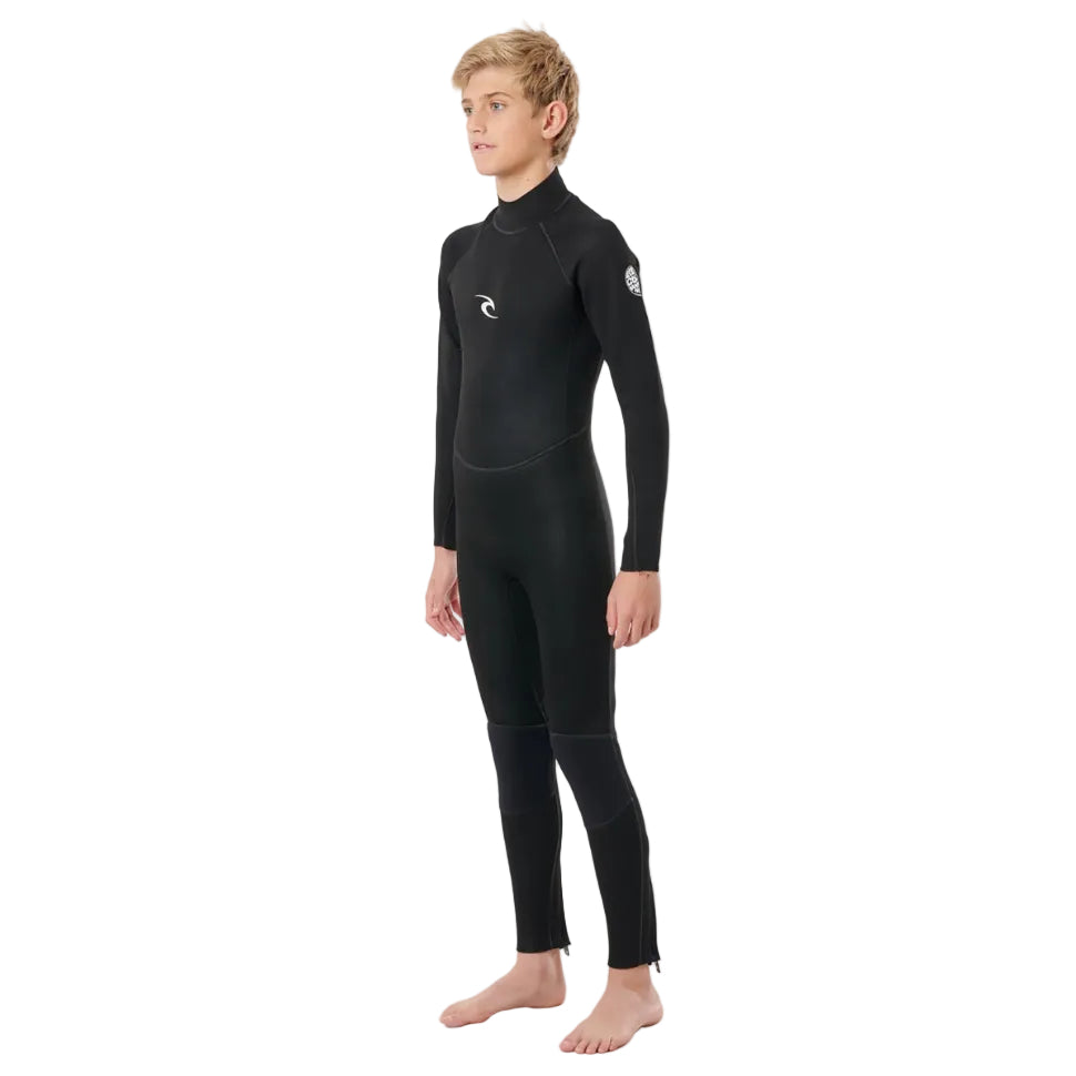 Rip Curl Freelite 4/3mm Back Zip Kids Wetsuit - Black