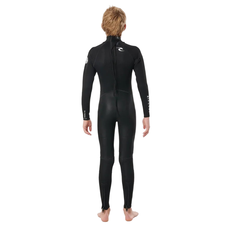 Rip Curl Freelite 4/3mm Back Zip Kids Wetsuit - Black