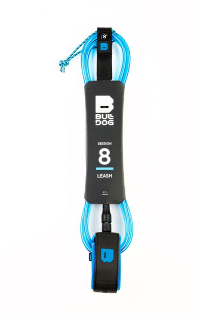 Bulldog 6ft Ankle Surf Leash - Black/Cyan