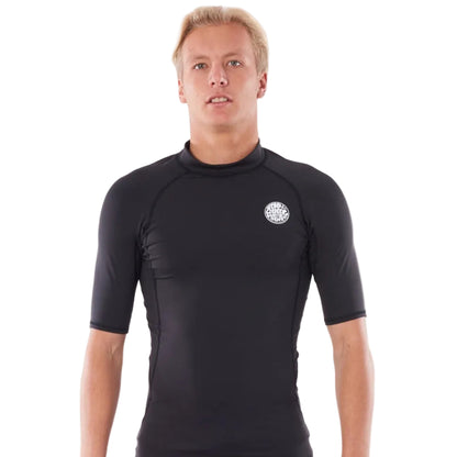 Rip Curl Thermopro Short Sleeve Thermal Rash Vest in Black