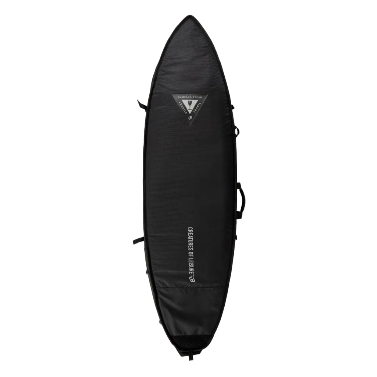 Creatures Of Leisure Shortboard Triple DT2.0 Board Bag - Black Silver
