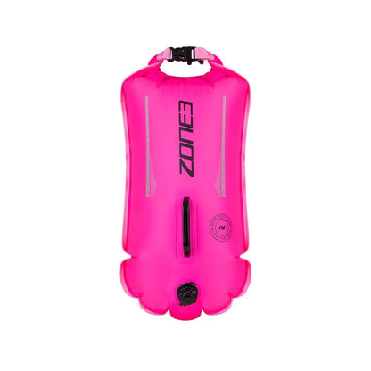 ZONE3 Recycled 28L Swim Safety Buoy/Dry Bag - Hi-Vis Pink