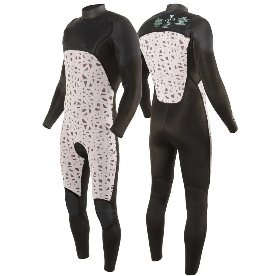 Vissla 7 Seas 3/2mm Chest Zip Wetsuit - Black