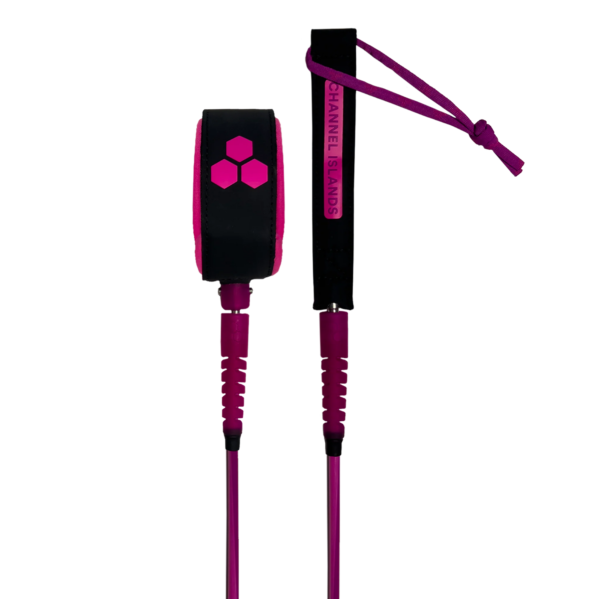 Channel Islands Round Comp 6ft Leash - Electric Fuchsia