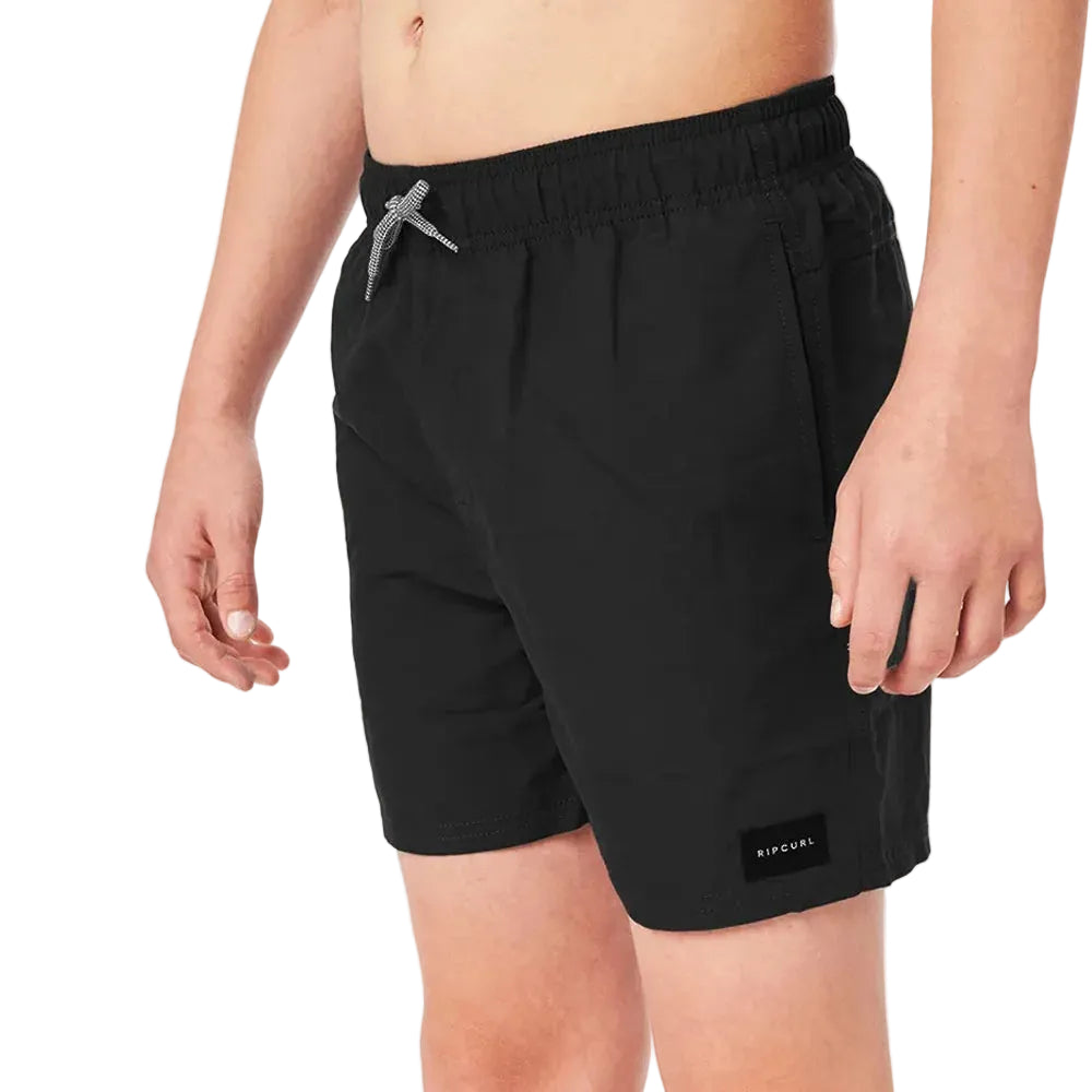 Rip Curl Offset Boys Volley Shorts - Black