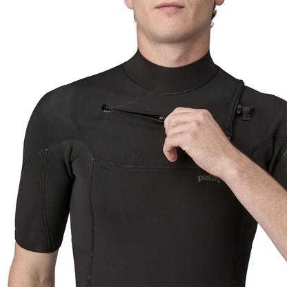 Patagonia Regulator Yulex Lite 2mm Men's Chest Zip Short Sleeve Wetsuit - Black