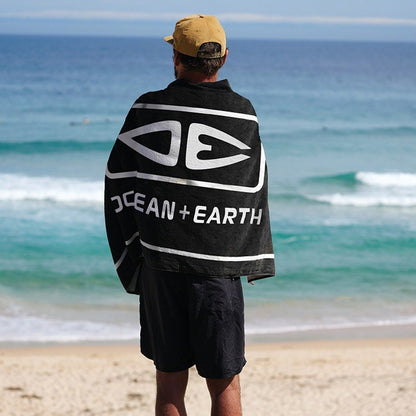 Ocean & Earth Mens Priority Beach Towel Black -  One Size - View On