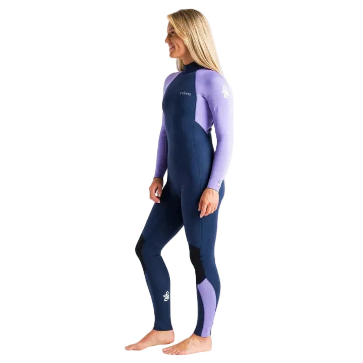 C-Skins Surflite 3/2mm Women's Back Zip Summer Wetsuit - Bluestone / Lilac
