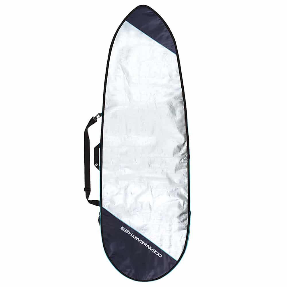 Ocean & Earth Barry Basic 7'6 Fish Board Bag Cover - Silver - Full View