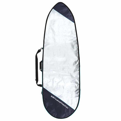 Ocean & Earth Barry Basic 6'8 Fish Board Bag Cover - Silver - Front