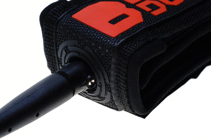 Bulldog 8ft 0 Ankle Surf Leash - Black/Red