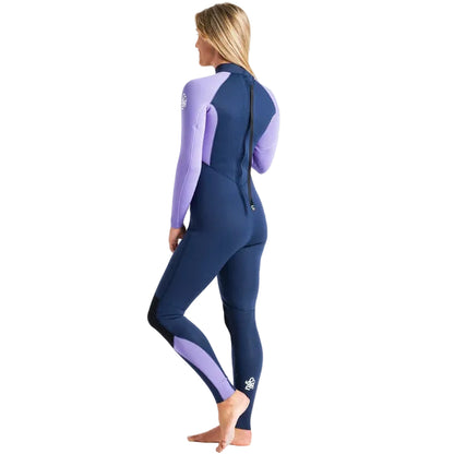 C-Skins Surflite 3/2mm Women's Back Zip Summer Wetsuit - Bluestone / Lilac