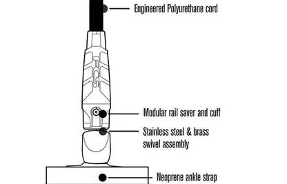 FCS Longboard Ankle Essential All Round Leash - 10ft