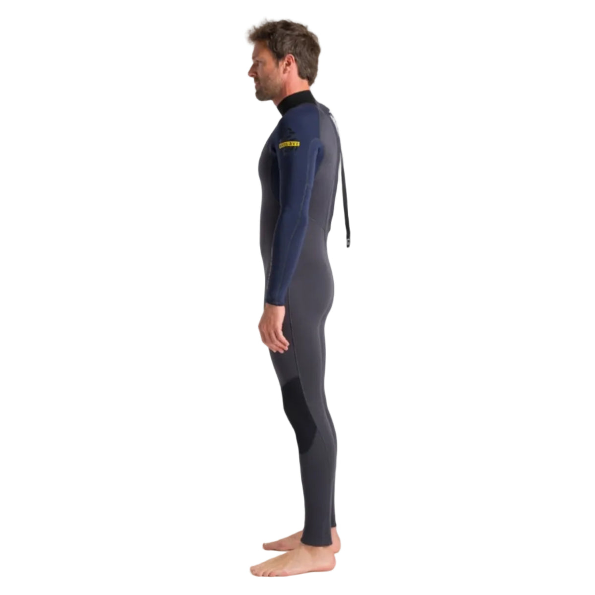 C-Skins NuWave Element 3/2mm Men's Back Zip Wetsuit 2025 - Anthracite / Slate / Saffron