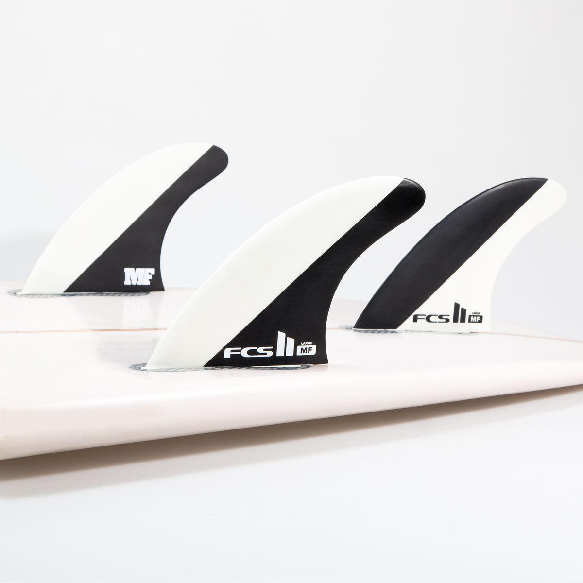 FCS II Mick Fanning PC Thruster Fins in Medium - Black/White