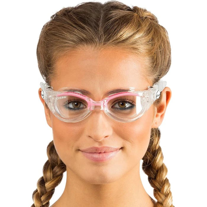 Cressi Flash Women's Swim Goggles - Clear / Pink