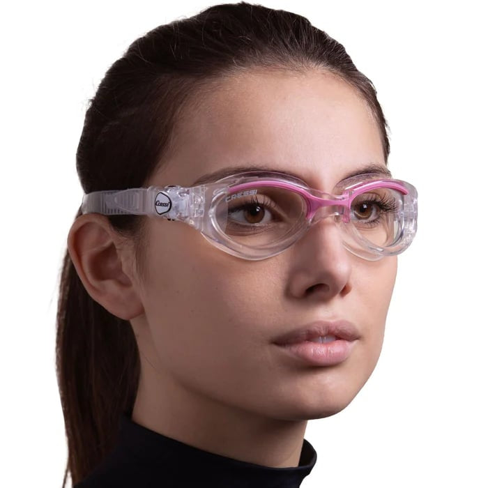 Cressi Flash Women's Swim Goggles - Clear / Pink