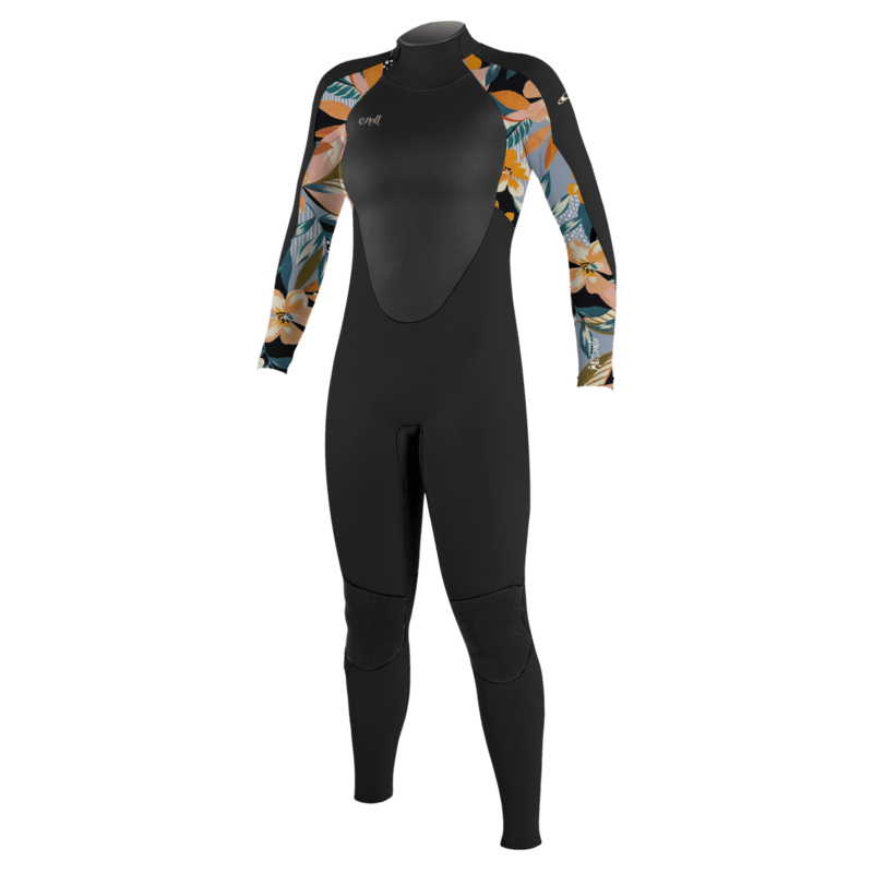 O'Neill Women's Epic 3/2mm Back Zip Summer Wetsuit in Black/Demiflor