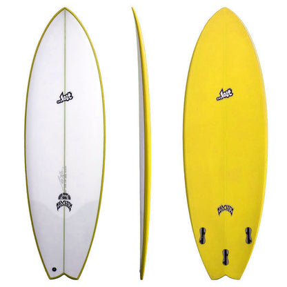 Lost RNF 96 Fish Surfboard - White / Mustard