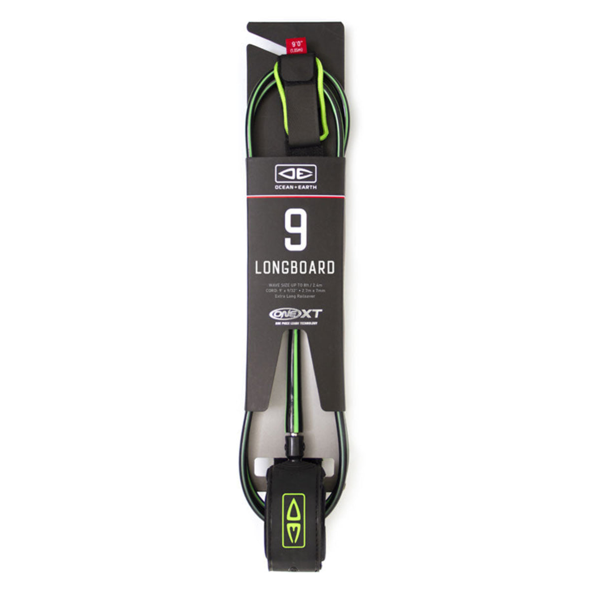 Ocean & Earth Premium OneXT 9ft Surfboard Leash - Lime