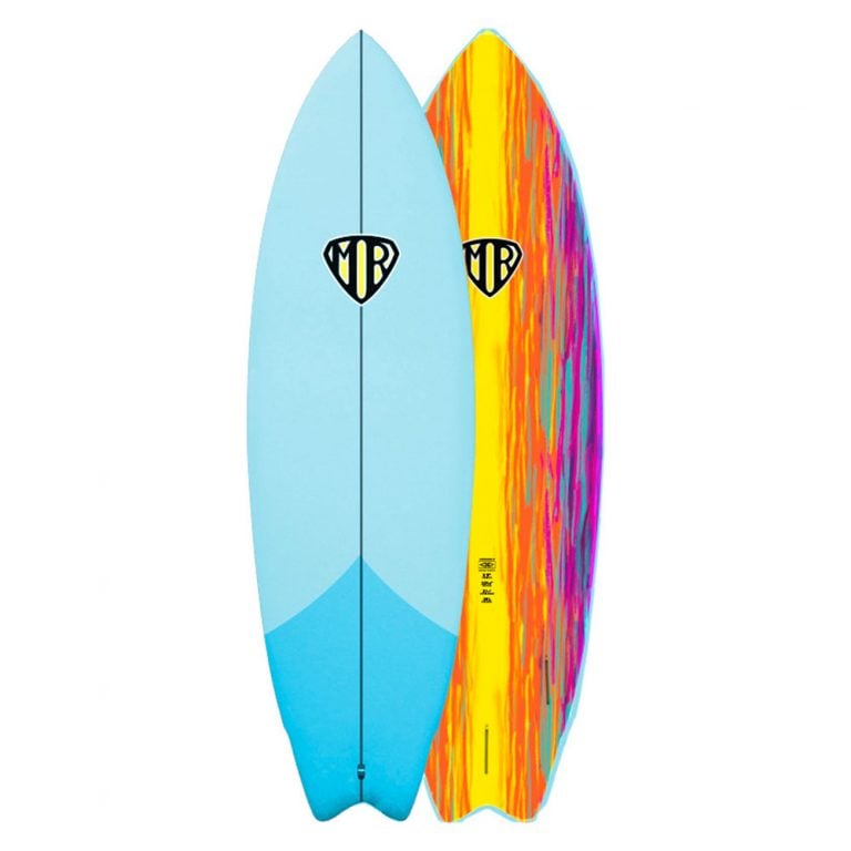 Ocean and Earth Mr Epoxy 6ft8 Super Soft Twin Fin Surfboard - Blue - Full View