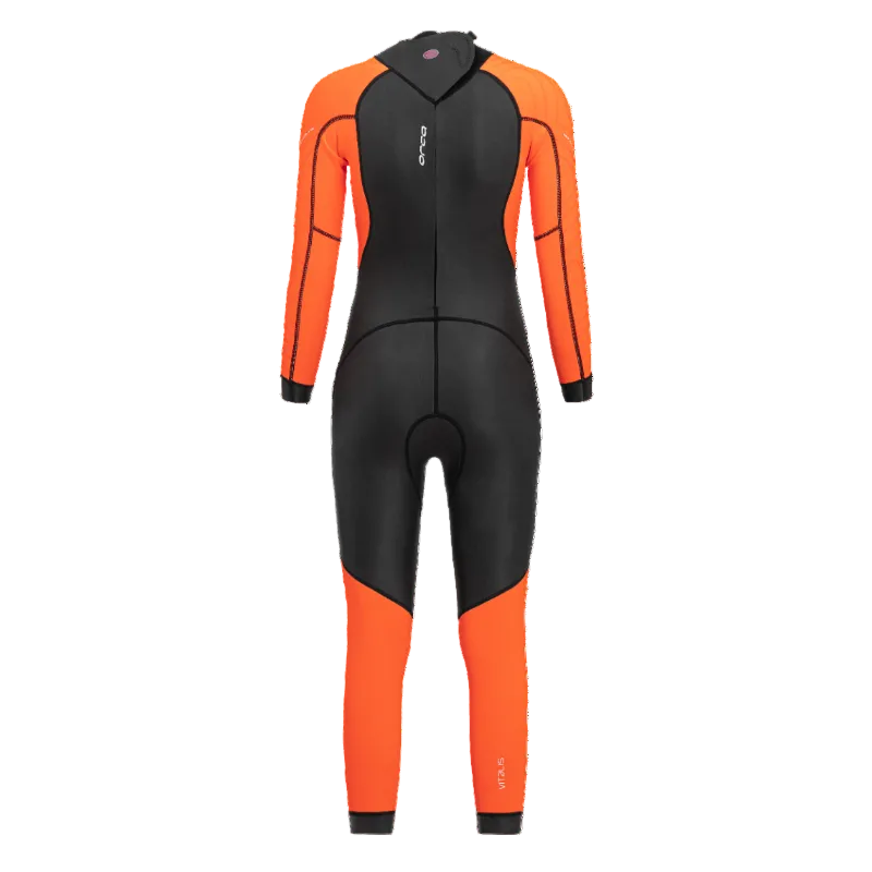 Orca Vitalis Hi-Vis Womens Openwater Wetsuit - Black/Orange