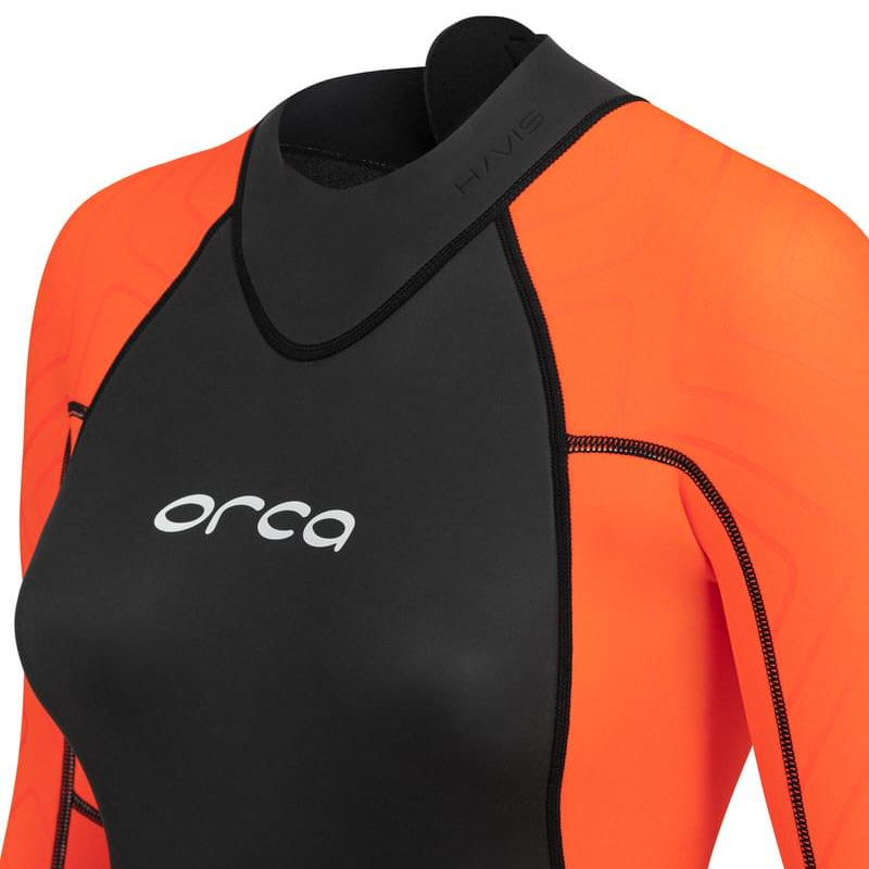 Orca Vitalis Hi-Vis Women's Openwater Wetsuit 2026 - Black/Orange