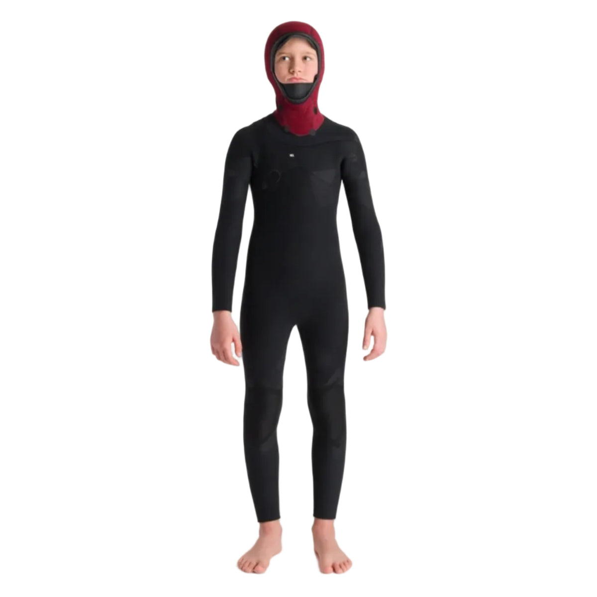 C-Skins NuWave Session 5/4mm Junior GBS Hooded Winter Wetsuit 2026 - Black / Bluestone X / Cool Green