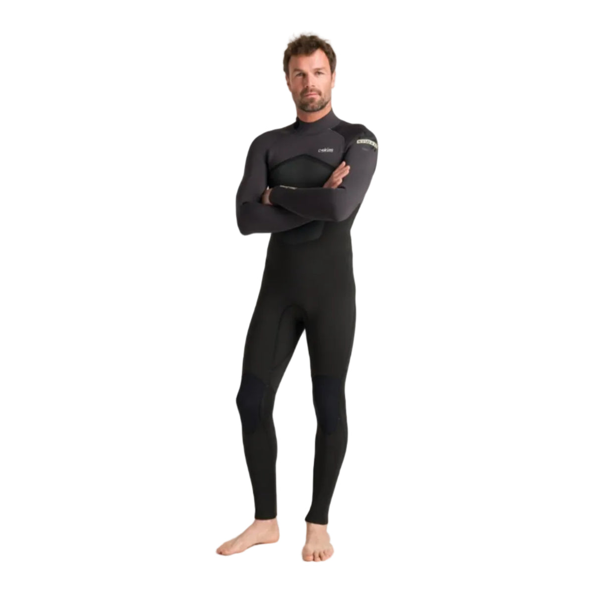 C-Skins NuWave Legend 4/3mm Men's GBS Back Zip Wetsuit 2026 - Black/Meteor/Yellow