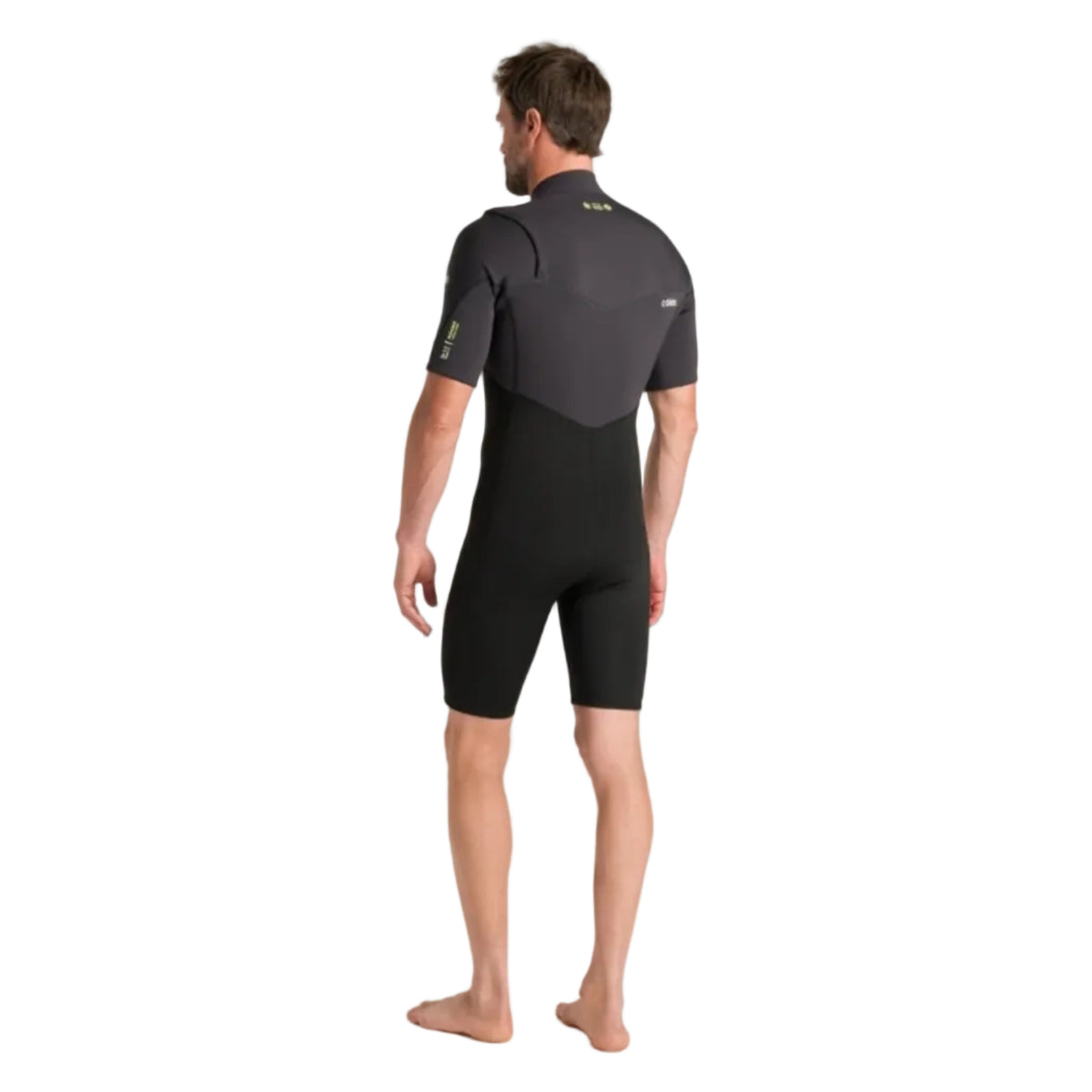 C-Skins NuWave Session Lite 2mm Mens Flatlock Chest Zip Shorty 2026 - Black / Meteor