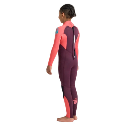 C-Skins NuWave Legend 4/3mm Junior GBS Back Zip Wetsuit 2026 - Rust / Coral Flame / Blue