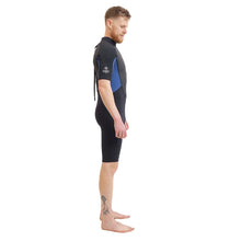 OA Adventure Classic 3/2mm Men's Back Zip Shorty Wetsuit - Black / Blue