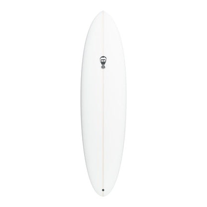 Mark Phipps One Bad Egg Mini Mal Surfboard in White
