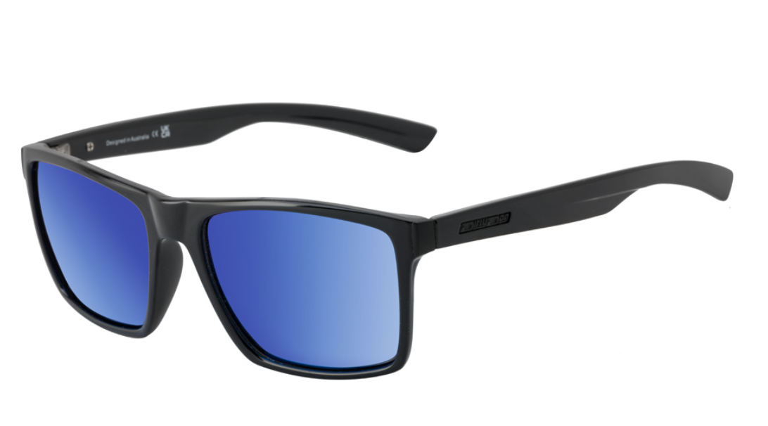 Dirty Dog Volcano Polarised Sunglasses - Black/Grey/Blue