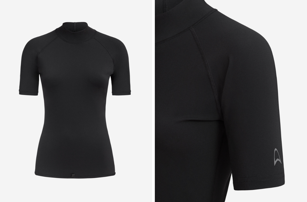 Orca Tango Womens Short Sleeve Rash Vest - Black