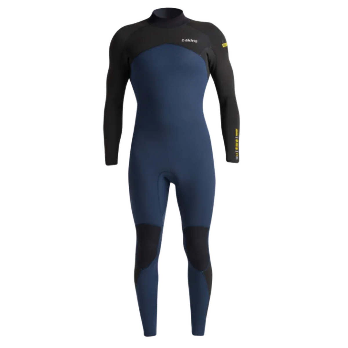 C Skins NuWave Legend 4/3mm Mens GBS Back Zip Wetsuit - Bluestone/Black/Saffron