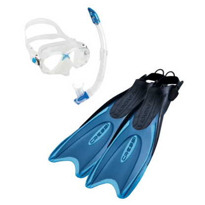 Cressi Palau Marea  Snorkel Bag Set - Blue/Azure