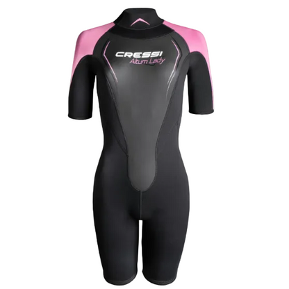 Cressi Altum 3mm Shorty Womens Wetsuit - Black/Pink