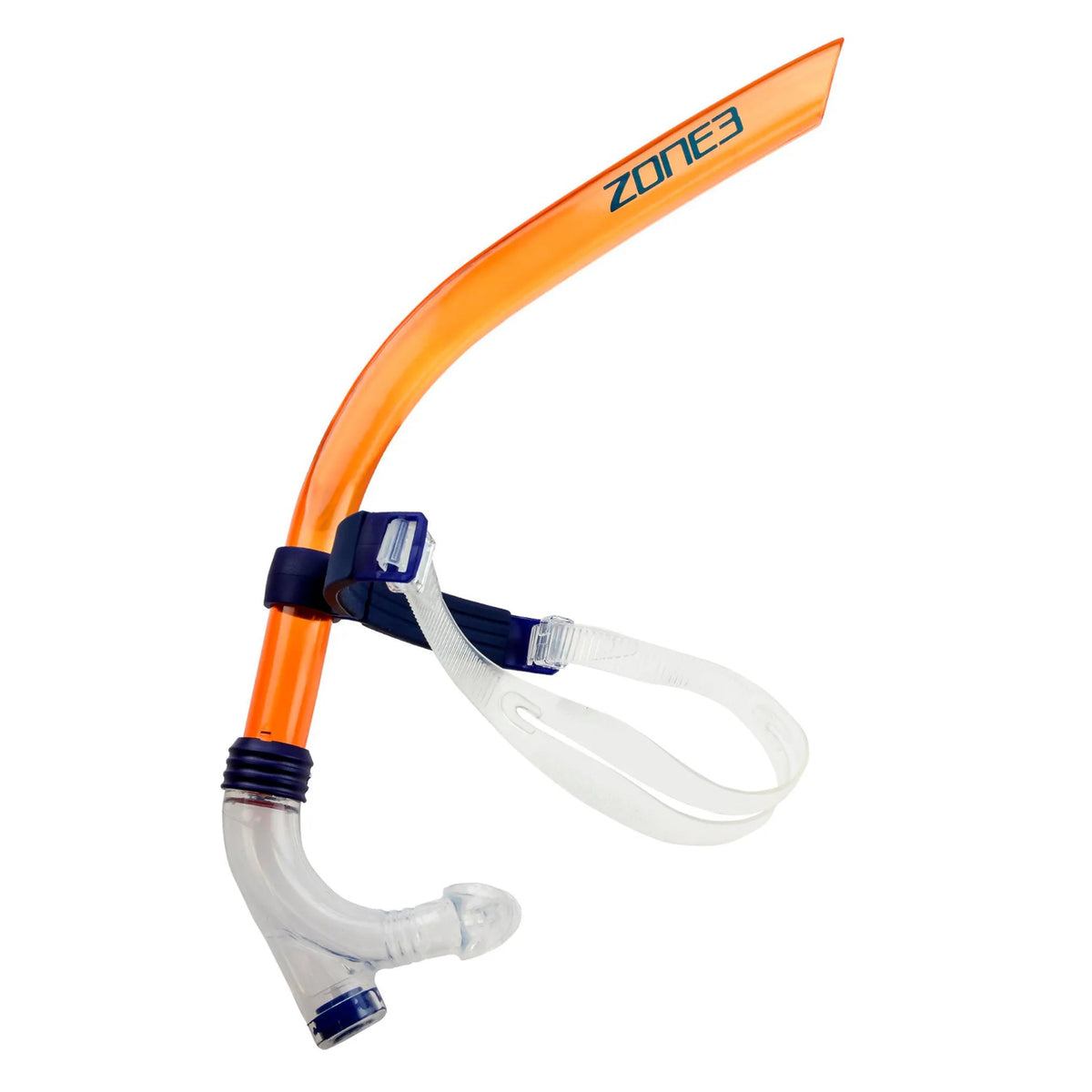 ZONE3 Front Facing Swim Drill Snorkel - Blue/Orange