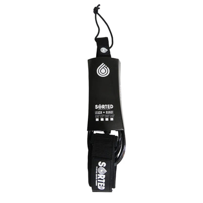 Sorted Surf Shop 8ft Surfboard Leash - Black - Full View