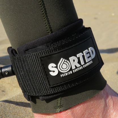 Sorted Surf Shop 7ft Surfboard Leash - Black - Close Up