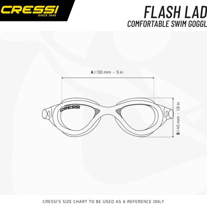 Cressi Flash Women's Swim Goggles - Clear / Pink