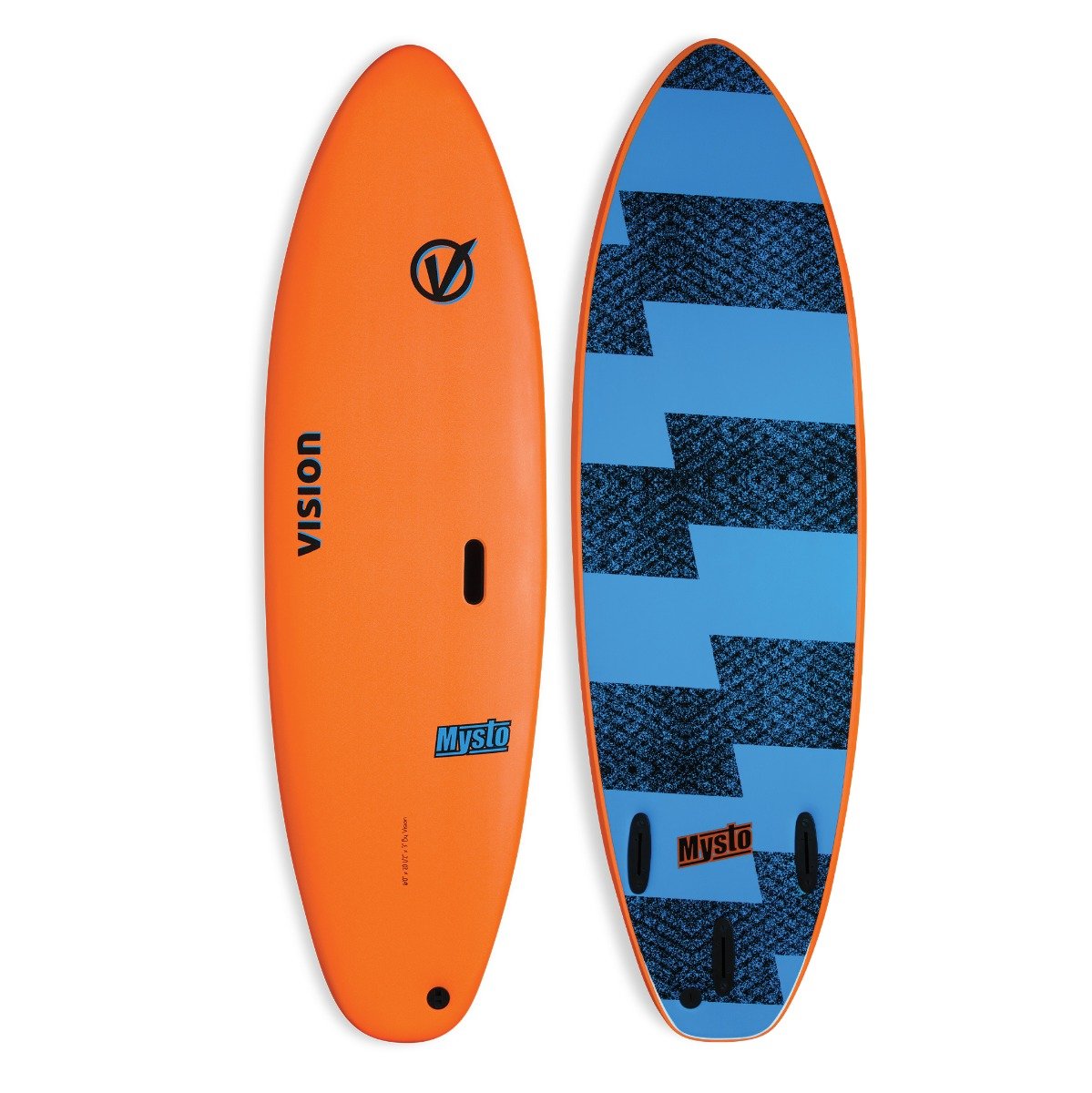 Vision VCT Mysto 7'0" Softboard - Orange/Cyan - Full View