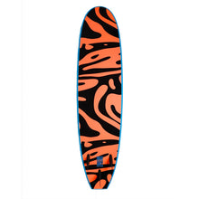 Vision VCT Shoot Out 8'0" Softboard - Cyan/Warm Red - Full View