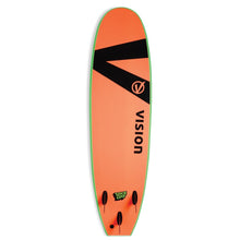 Vision Takeoff 7'0" Softboard - Lime/ Warm Red - Bottom