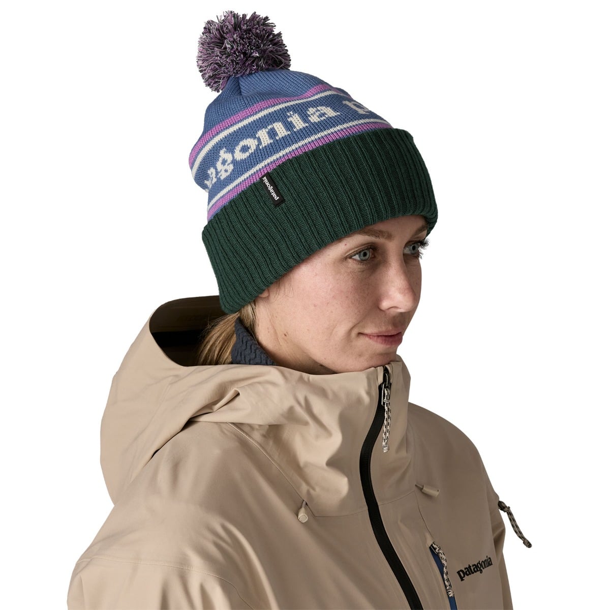 Patagonia Powder Town Beanie - Park Stripe: Barnacle Blue