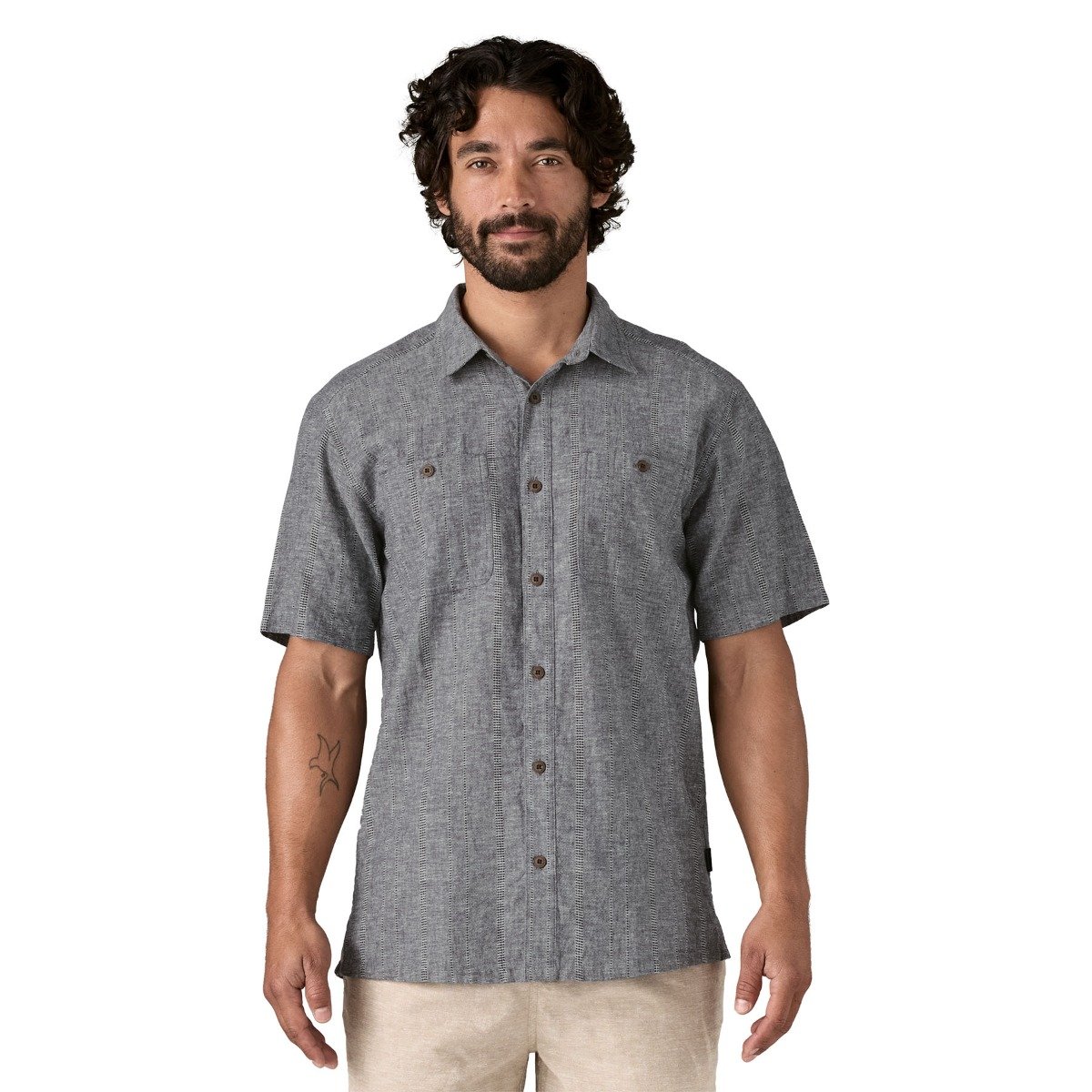 Patagonia Back Step Men's Shirt - Swell Dobby/New Navy
