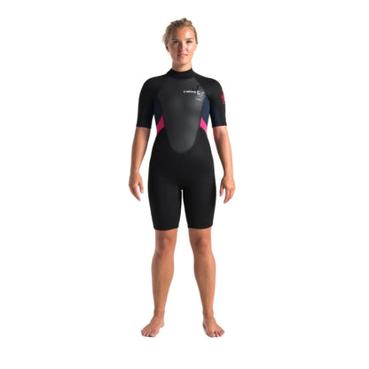C-Skins Element 3/2mm Women's Shorty Wetsuit - Black / Coral