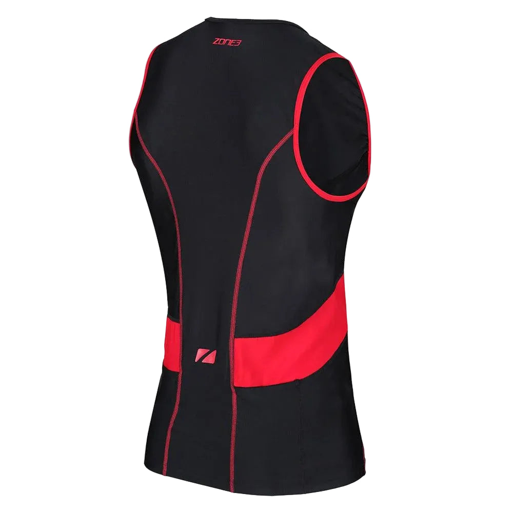 ZONE3 Activate Men's Tri Top - Black/Red