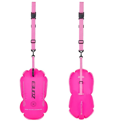 ZONE3 Recycled Swim Safety Buoy/Tow Float - Hi-Vis Pink